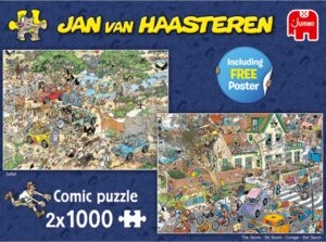 Jan van Haasteren Safari & Storm puzzel, 2 x 1000 stukjes