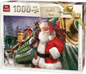 Santa's Train Santa Express; legpuzzel 1000 stukjes thema Kerstmis; Kerstpuzzels