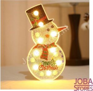 Kerstdecoratie maken: Knutselset diamond sneeuwpop
