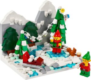 Wintertafereel met elfen LEGO