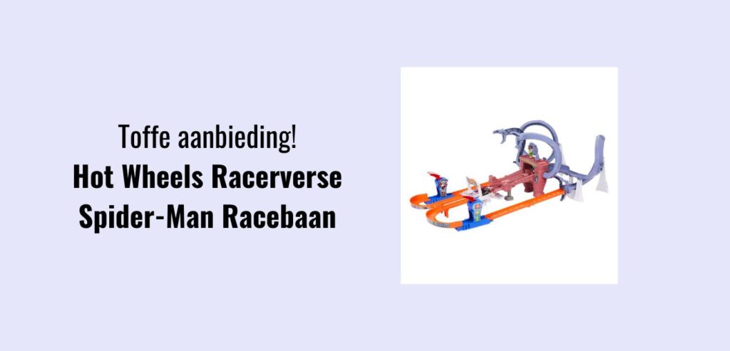 Hot Wheels Racerverse Spider-Man racebaan - Bouwsets - Spelenspeelgoed.nl