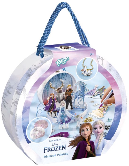 Totum diamond painting voor kinderen - Disney Frozen Totum knutselkoffertje