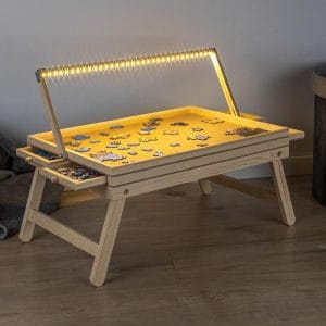 Action Puzzeltafel met ledverlichting, uitklapbare poten én lades