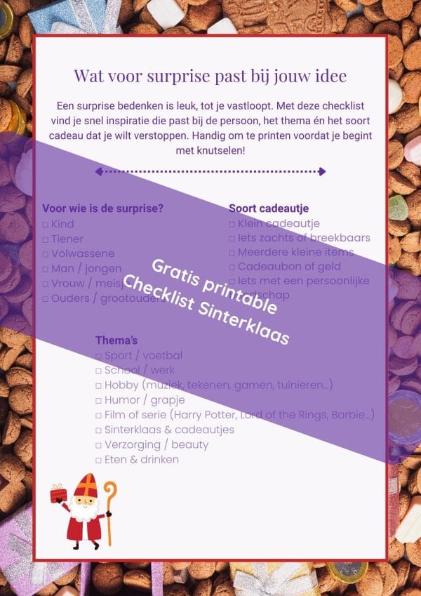 Checklist Sinterklaas surprise