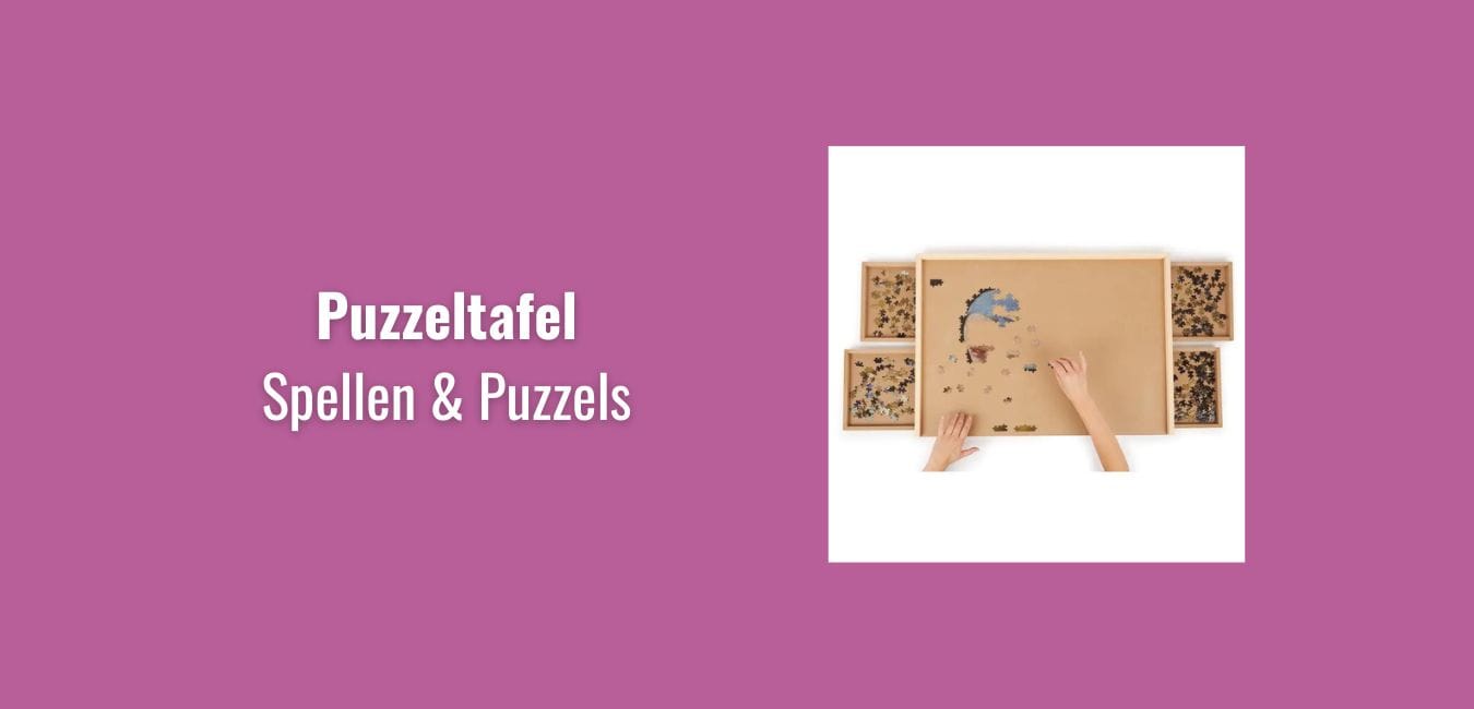 Action puzzeltafel met 4 lades en opstaande rand!